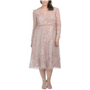 MAC DUGGAL Embellished Long Sleeve Maxi Dress